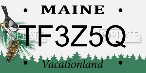 TF3Z5Q Maine License Plate