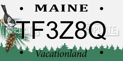 TF3Z8Q Maine License Plate
