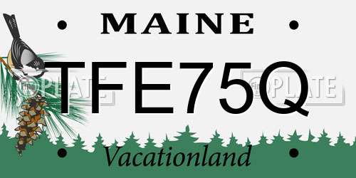 TFE75Q Maine License Plate