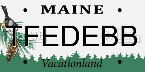 TFEDEBB Maine License Plate