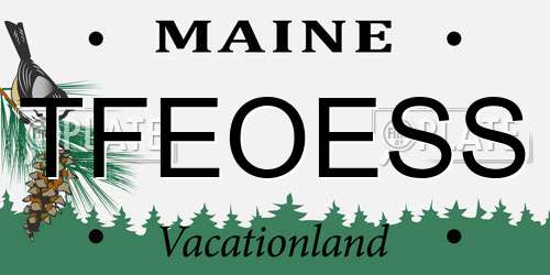 TFEOESS Maine License Plate
