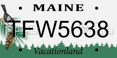 TFW5638 Maine License Plate