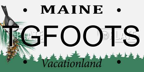 TGFOOTS Maine License Plate
