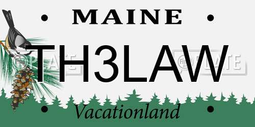 TH3LAW Maine License Plate