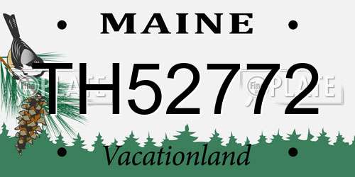 TH52772 Maine License Plate