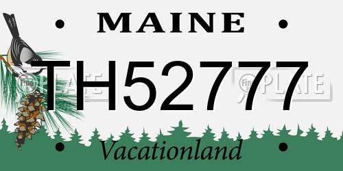 TH52777 Maine License Plate