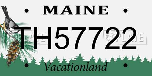 TH57722 Maine License Plate