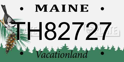 TH82727 Maine License Plate