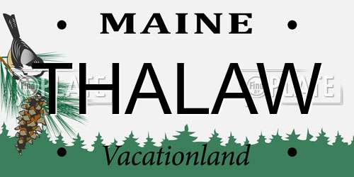 THALAW Maine License Plate