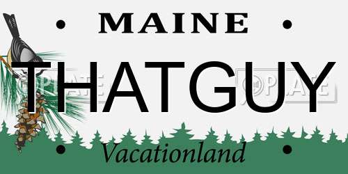 THATGUY Maine License Plate