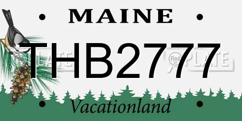 THB2777 Maine License Plate