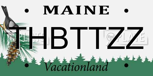 THBTTZZ Maine License Plate