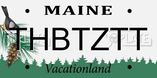 THBTZTT Maine License Plate