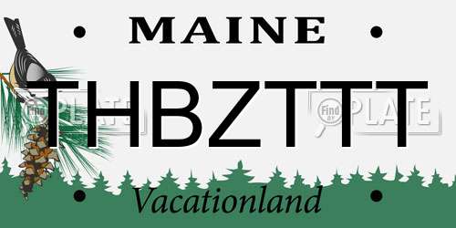 THBZTTT Maine License Plate