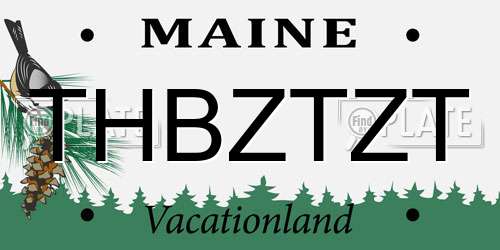 THBZTZT Maine License Plate