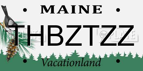 THBZTZZ Maine License Plate