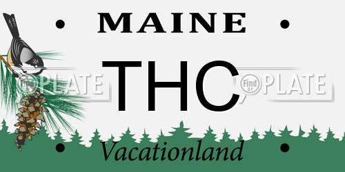 THC Maine License Plate