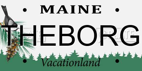 THEBORG Maine License Plate