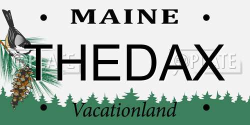 THEDAX Maine License Plate