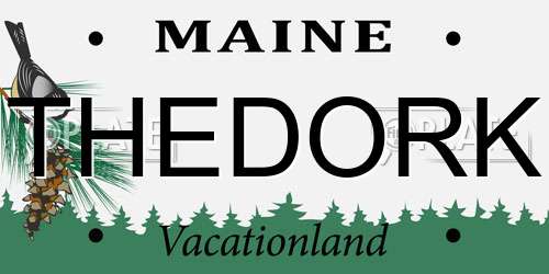 THEDORK Maine License Plate