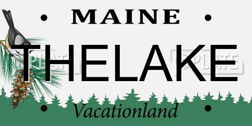 THELAKE Maine License Plate