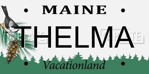 THELMA Maine License Plate