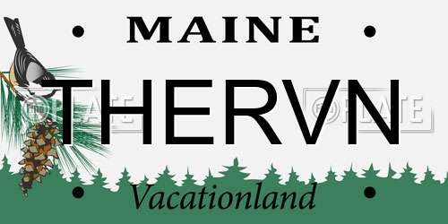 THERVN Maine License Plate