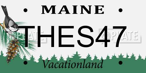THES47 Maine License Plate