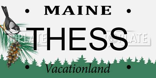 THESS Maine License Plate