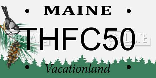 THFC50 Maine License Plate