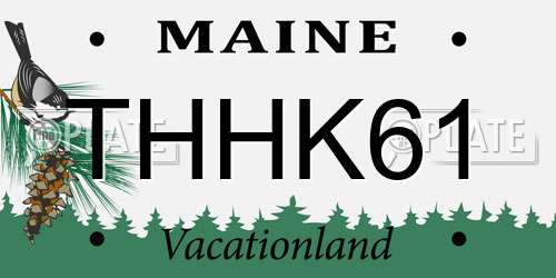 THHK61 Maine License Plate