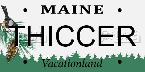 THICCER Maine License Plate