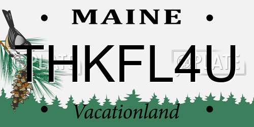 THKFL4U Maine License Plate