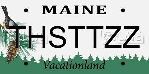 THSTTZZ Maine License Plate