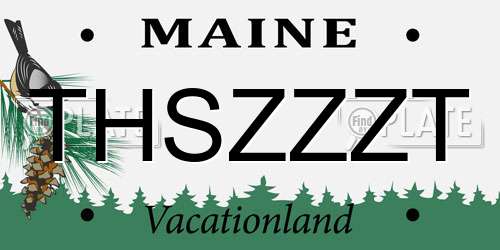 THSZZZT Maine License Plate