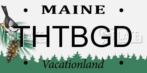 THTBGD Maine License Plate