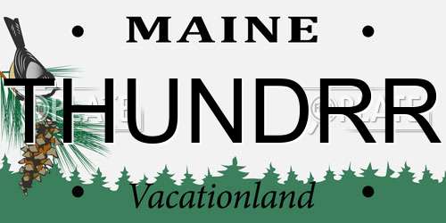THUNDRR Maine License Plate