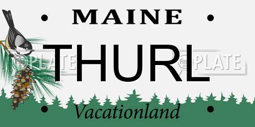 THURL Maine License Plate