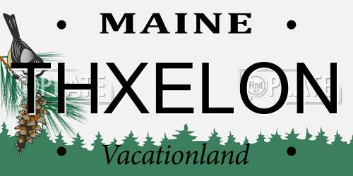 THXELON Maine License Plate