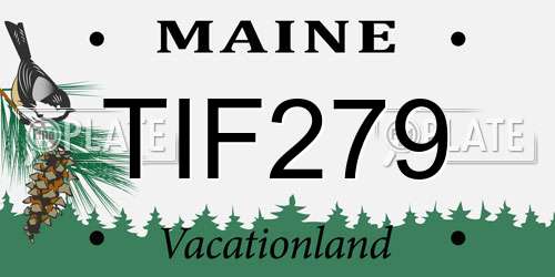 TIF279 Maine License Plate