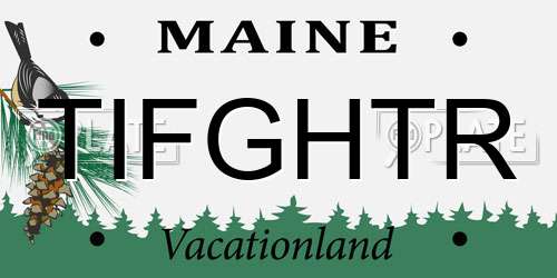 TIFGHTR Maine License Plate