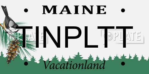 TINPLTT Maine License Plate