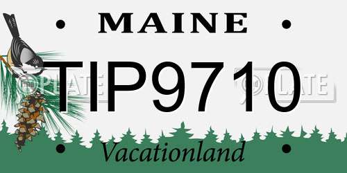 TIP9710 Maine License Plate