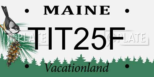 TIT25F Maine License Plate