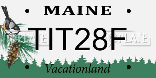 TIT28F Maine License Plate