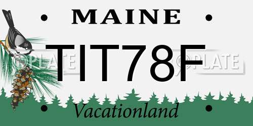 TIT78F Maine License Plate