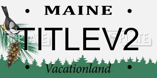 TITLEV2 Maine License Plate