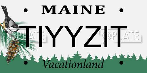 TIYYZIT Maine License Plate