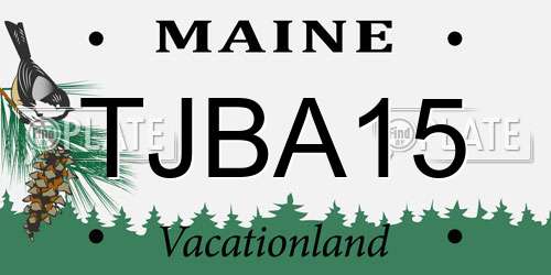 TJBA15 Maine License Plate