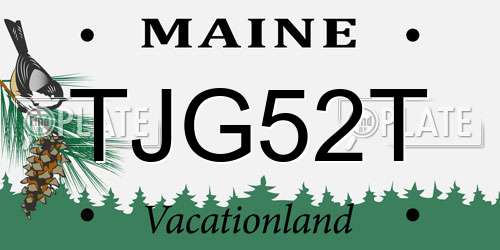 TJG52T Maine License Plate
